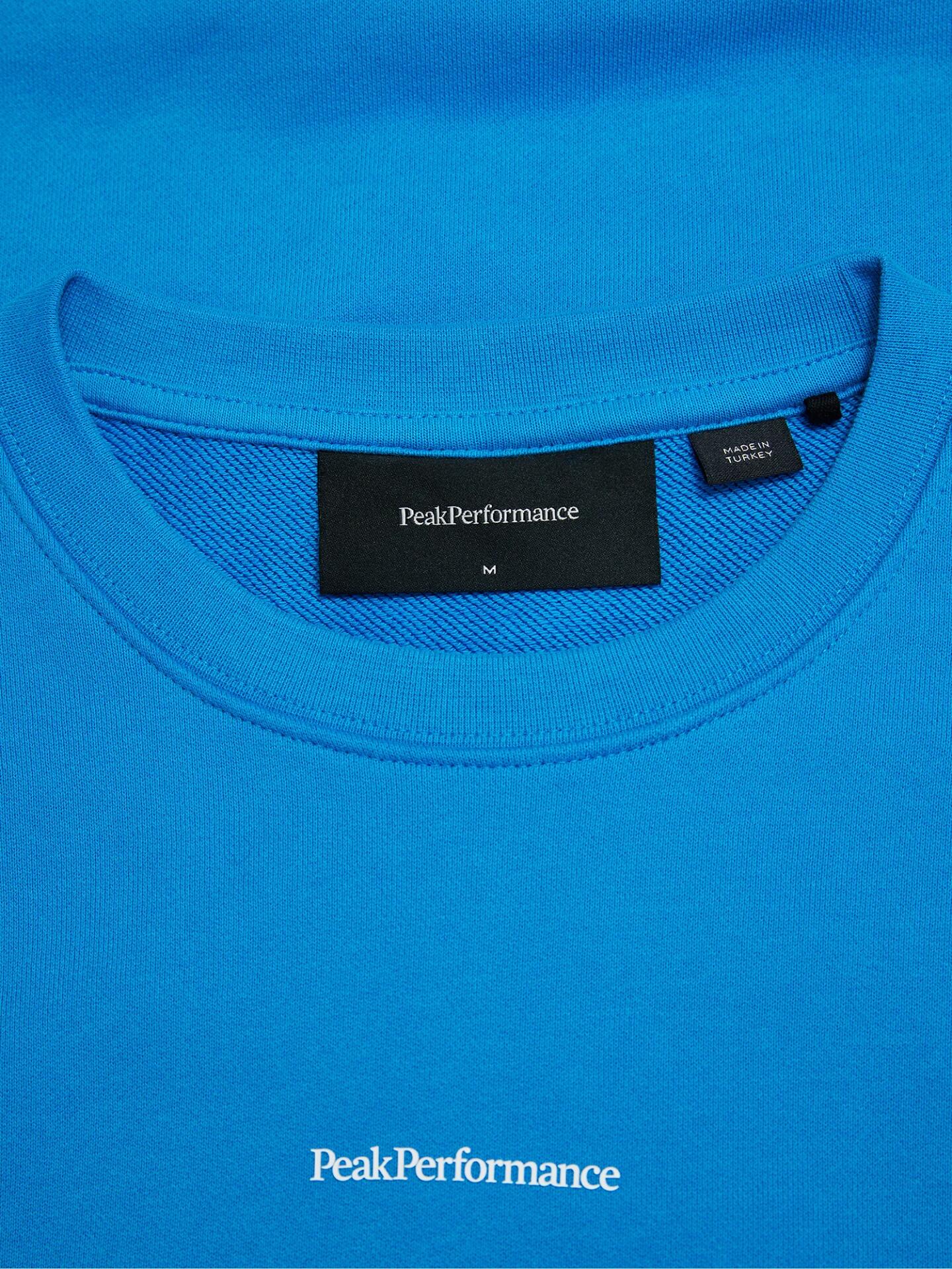 Bluza Peak Performance męska Original Terry Crew niebieska - M 6/6