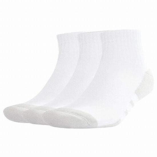 Calcetines Adidas Essentials Cushioned Quarter Blanco Gris 3 Pares