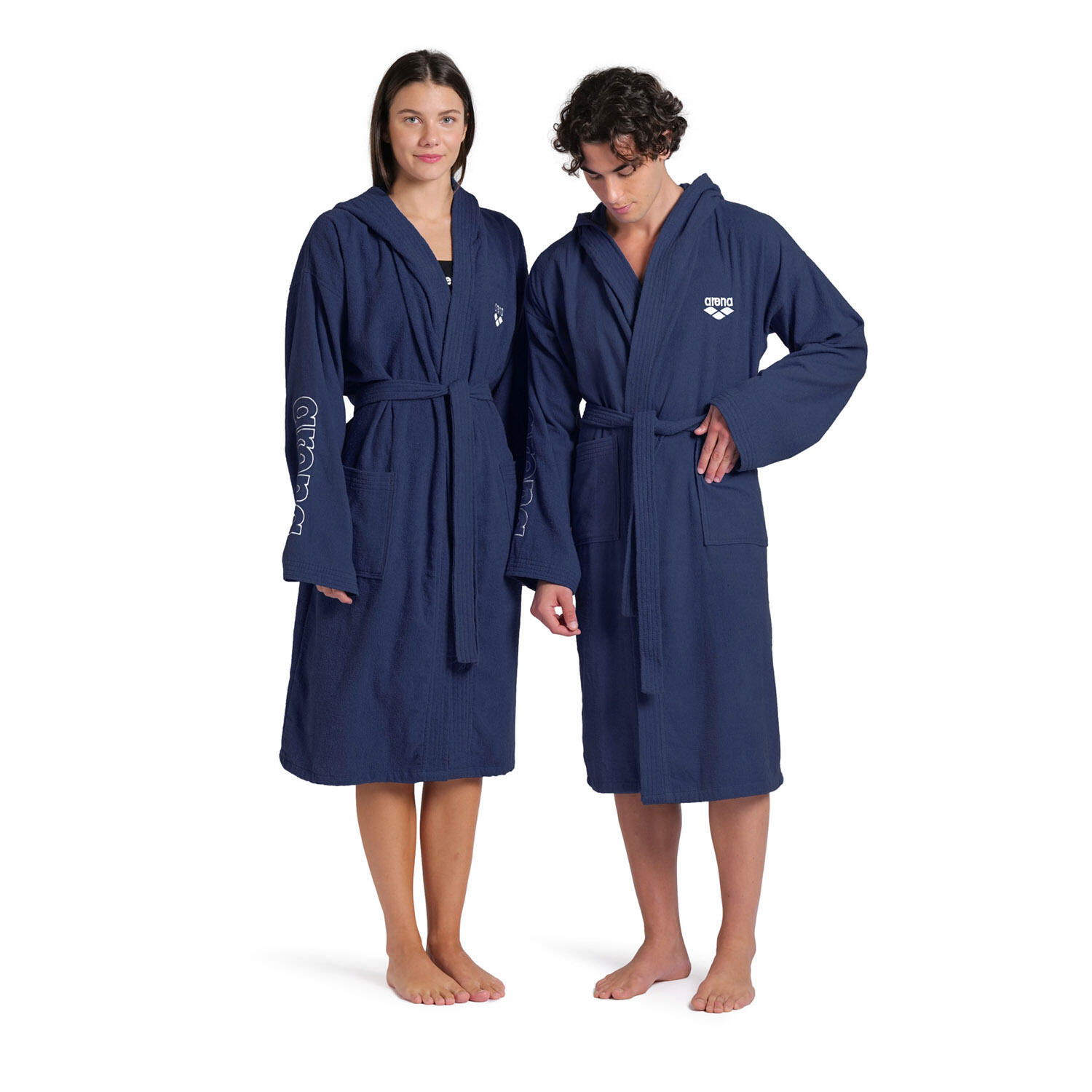 Arena - Peignoirs Unisexe Adulte - Zeppelin Light Robe - Peignoir De Bain - Blanc|bleu - 48 Xl - Decathlon