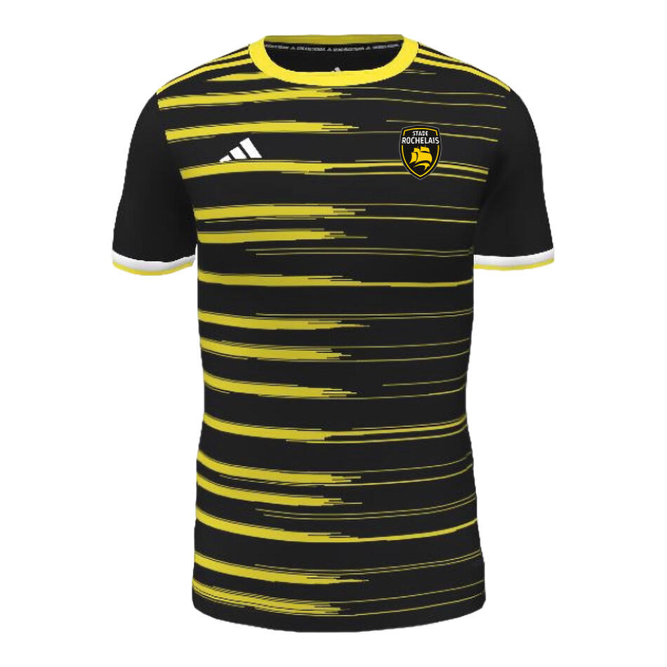 Adidas Stade Rochelais Training T-shirt Black and Yellow