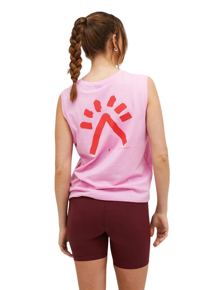 Koszulka Peak Performance damska Explore Graphic Sleeveless różowa - M