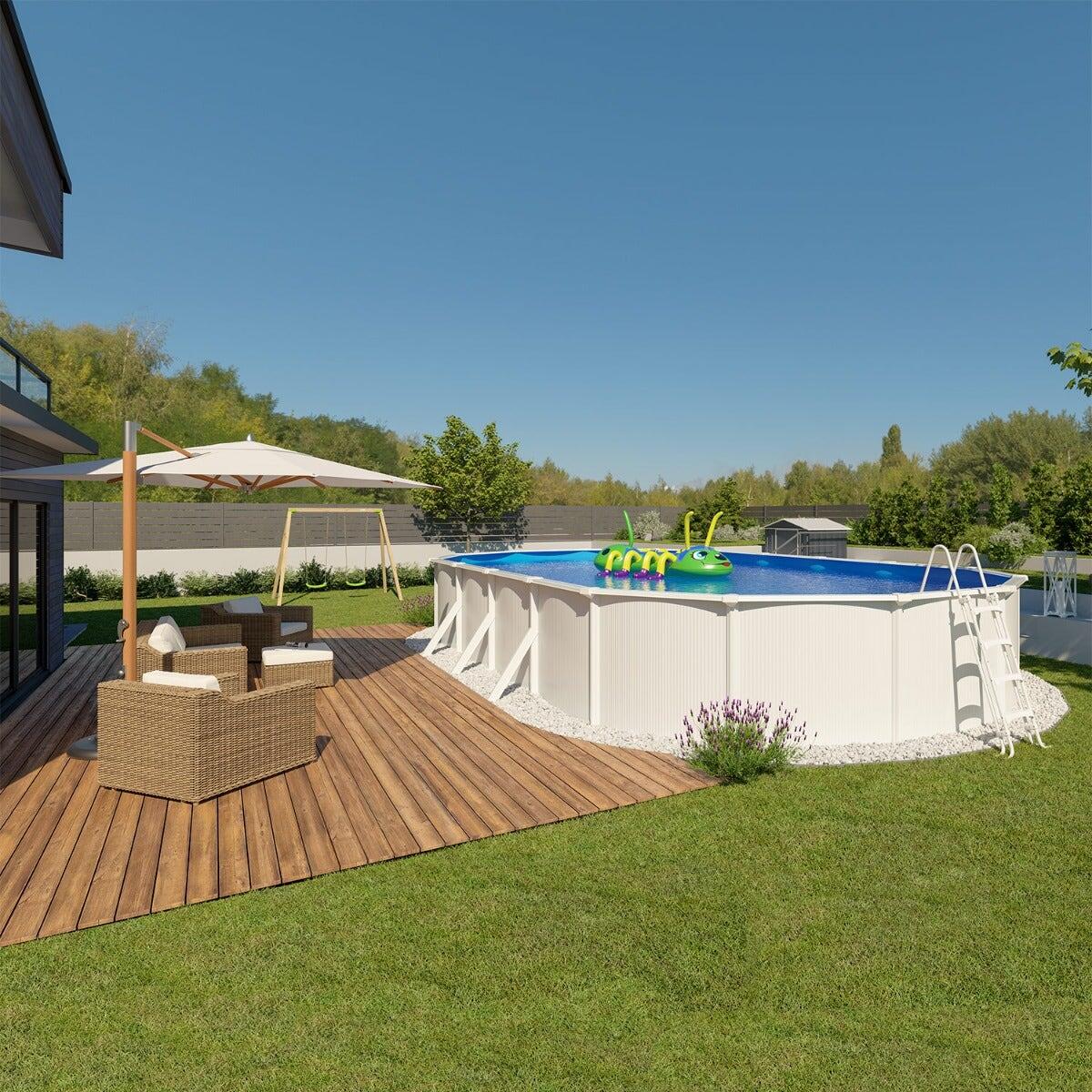 Piscine hors sol ovale en acier robuste et élégante qualité supérieure 2/7