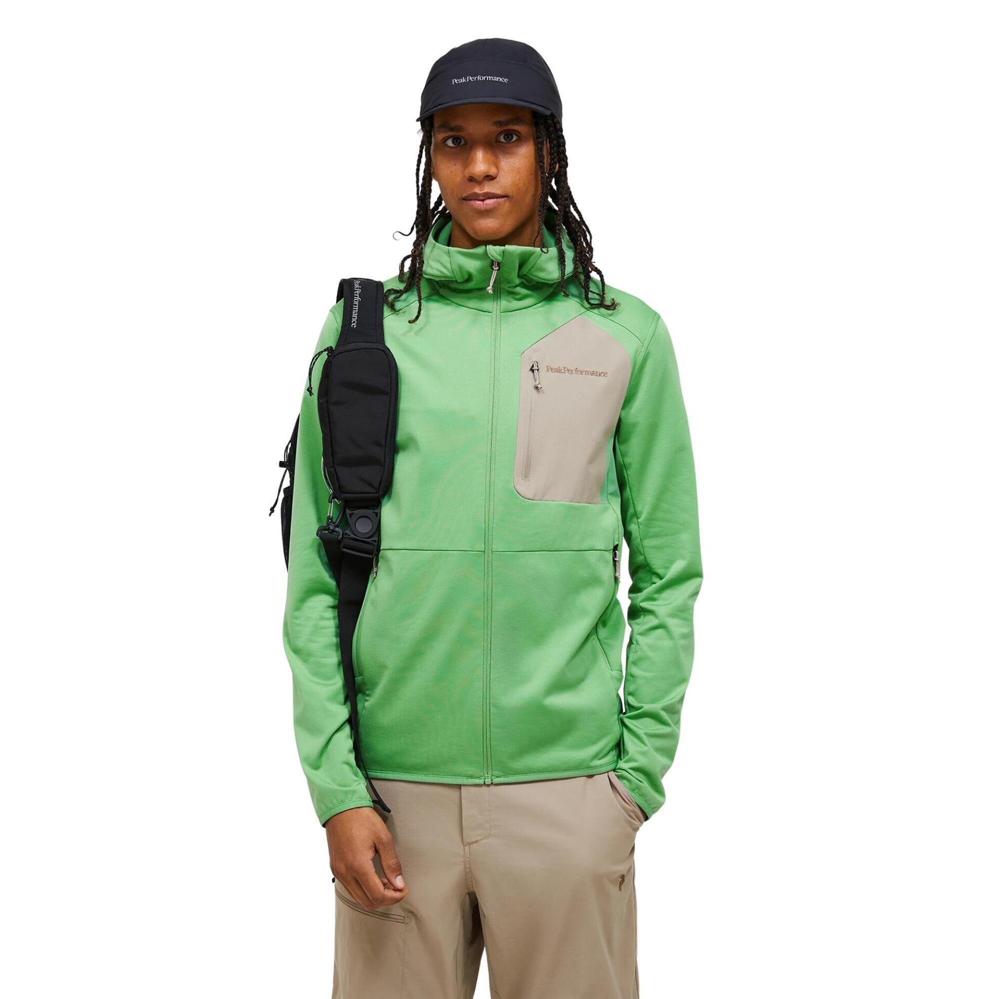 Bluza Peak Performance męska Utility Light Zip Hood zielona - L