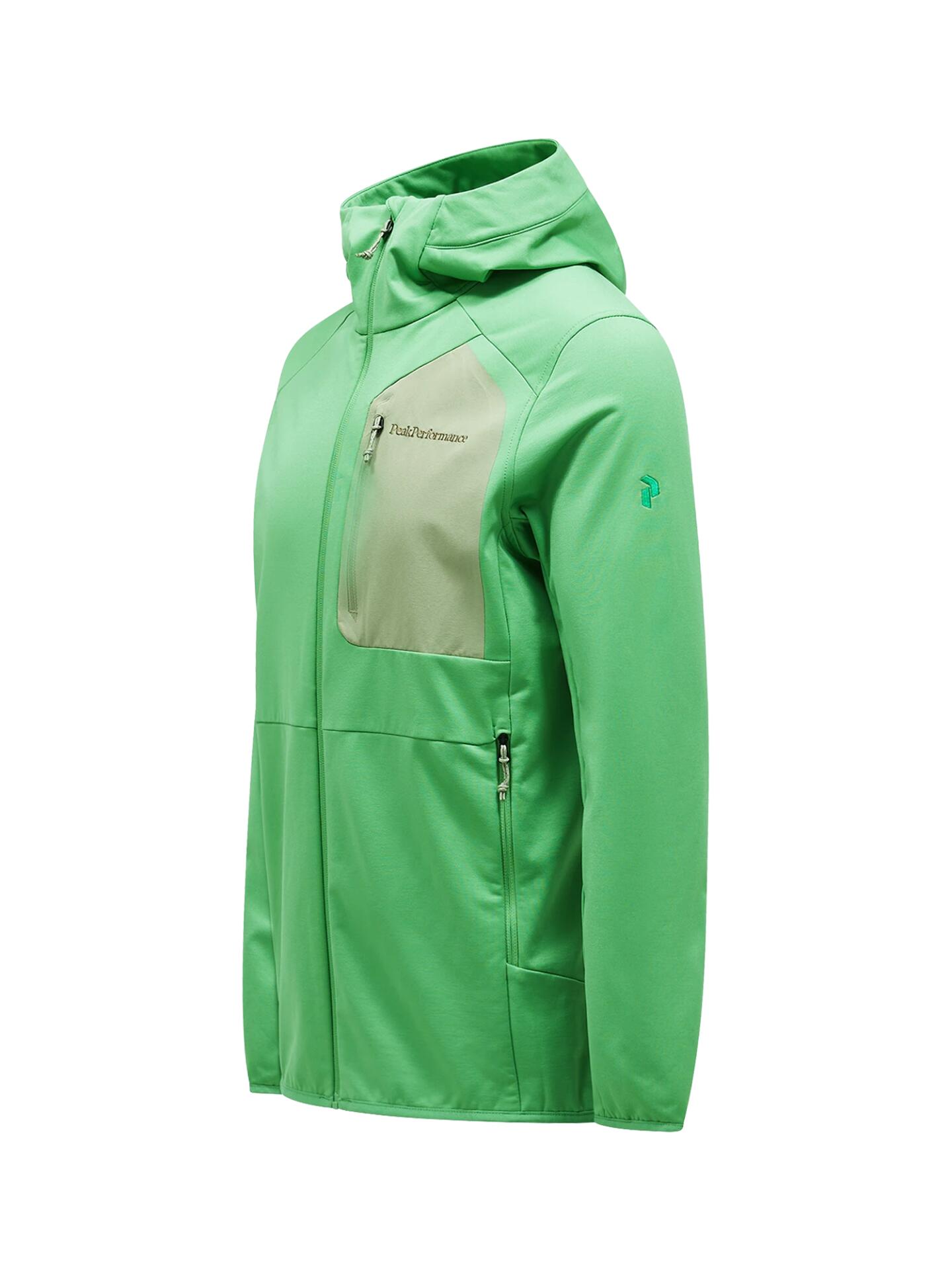 Bluza Peak Performance męska Utility Light Zip Hood zielona - L 5/6