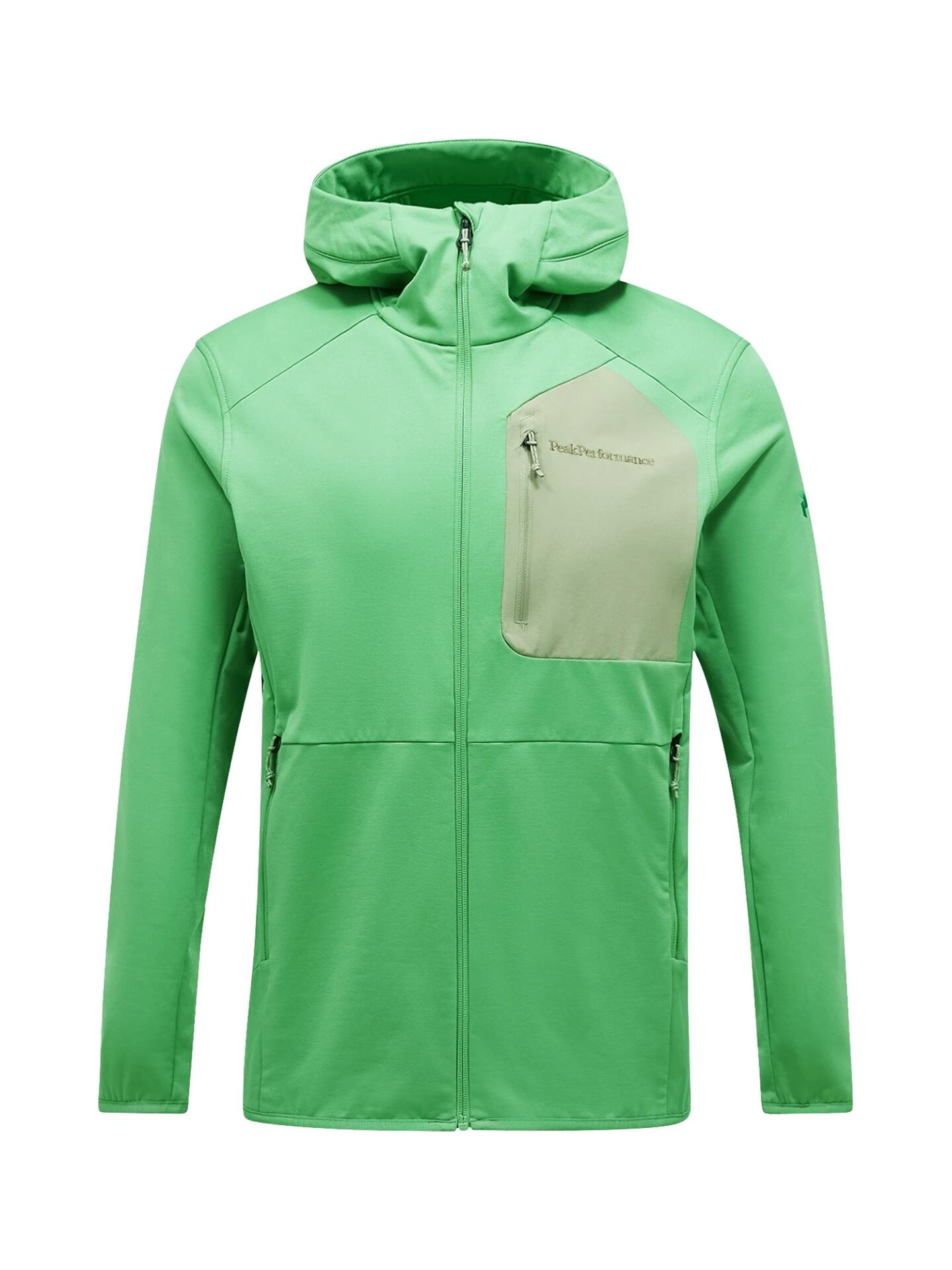 Bluza Peak Performance męska Utility Light Zip Hood zielona - L 3/6