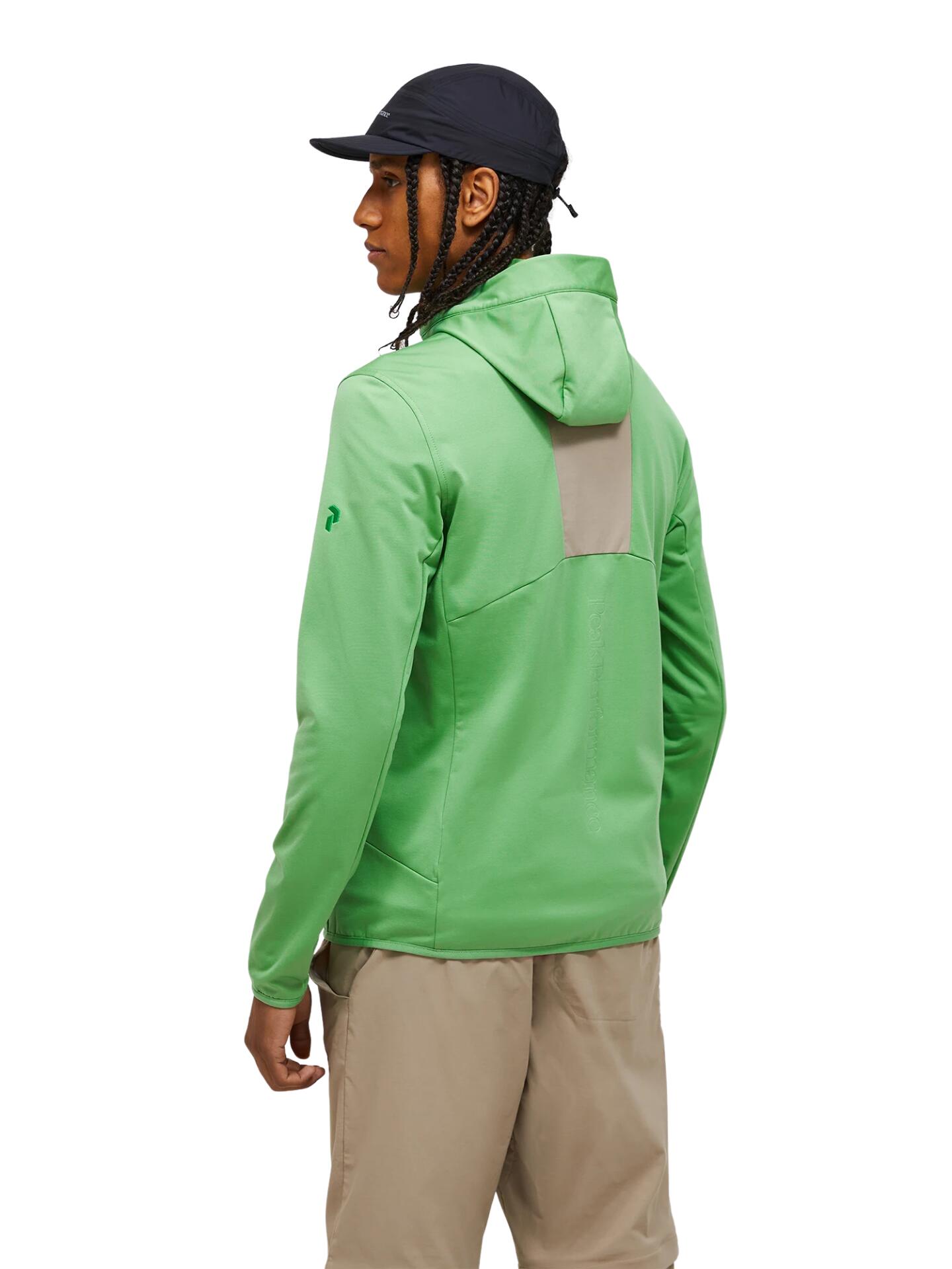 Bluza Peak Performance męska Utility Light Zip Hood zielona - L 2/6