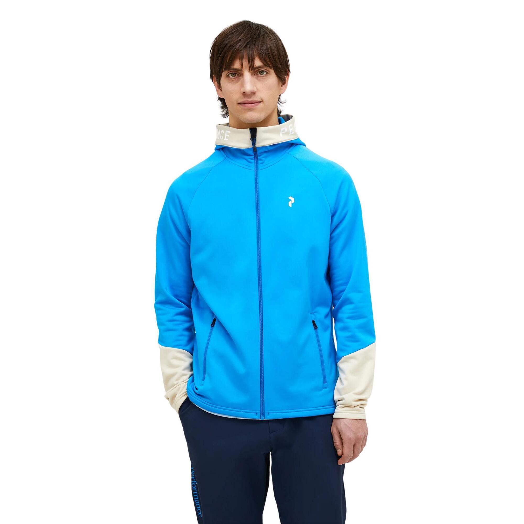 Bluza Peak Performance męska Rider Zip Hood niebieska - L