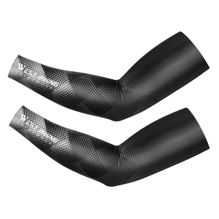 WEST BIKING Coppia di maniche da viaggio per ciclismo Ice Silk  protezione solare UV
