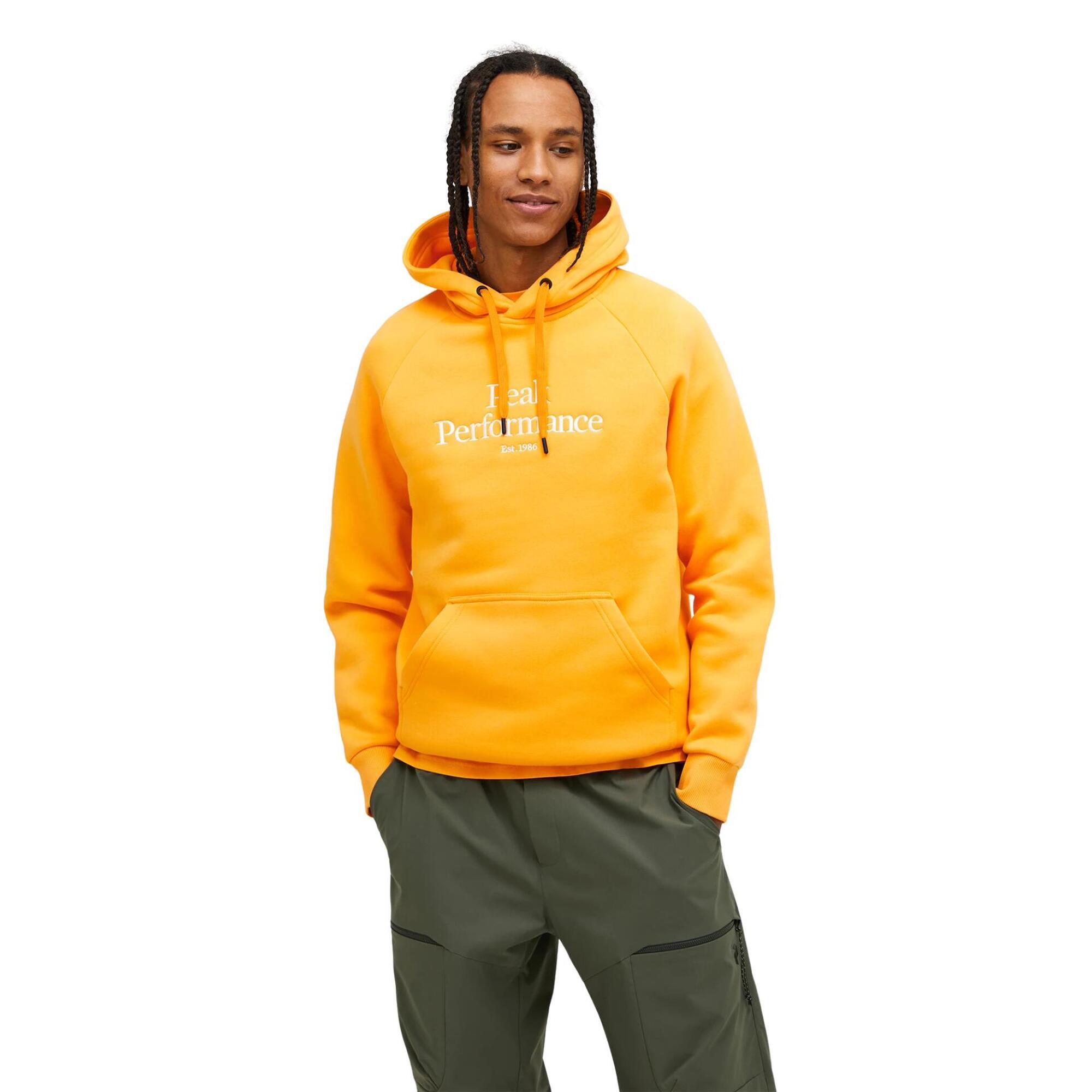Bluza Peak Performance męska Original Hood pomarańczowa - M