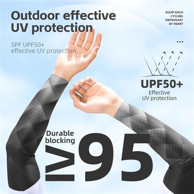 Set van zijden fietsmouwen voor mannen bescherming UV solares zomer 4/7