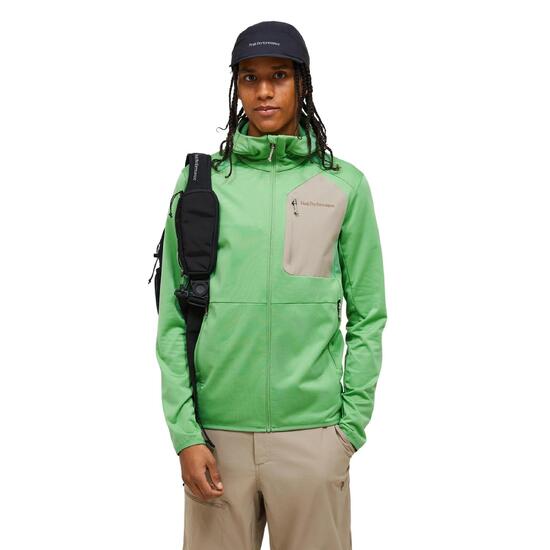 Bluza Peak Performance męska Utility Light Zip Hood zielona - M