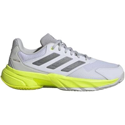 Zapatillas Adidas CourtJam Control 3 Blanco Plata Lucid Limon Mujer