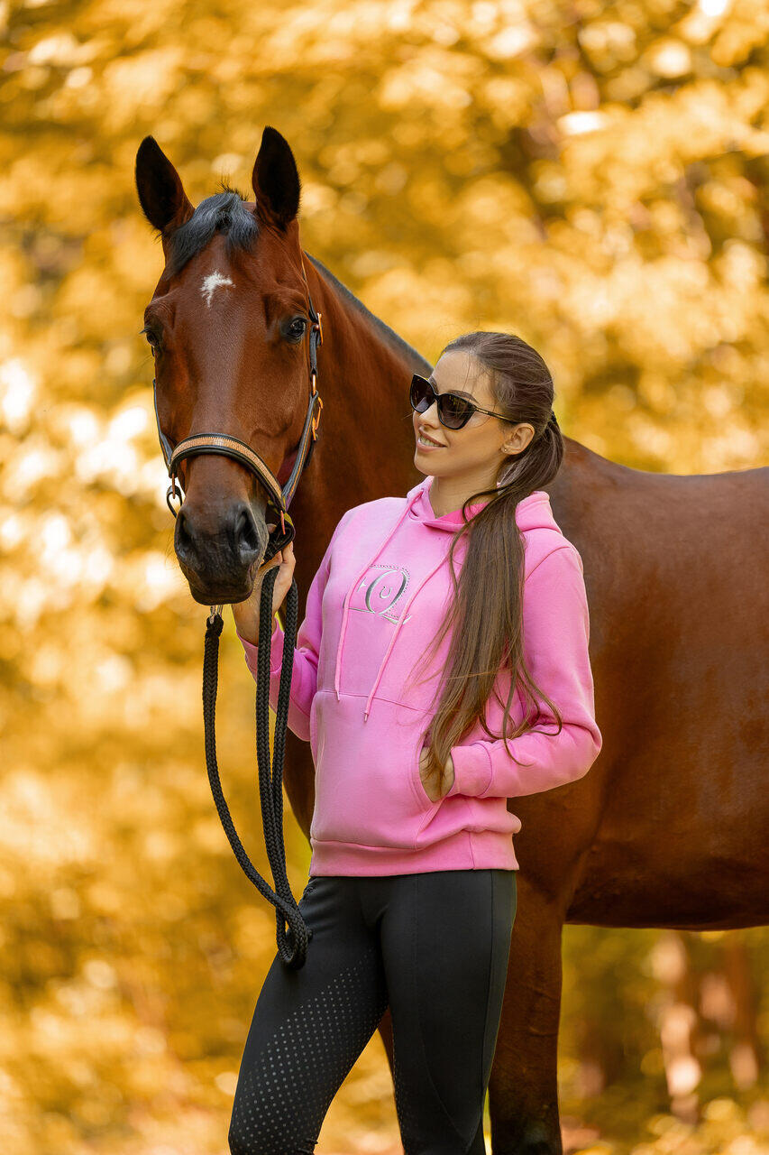 Felpa da equitazione rosa Dream 4/4
