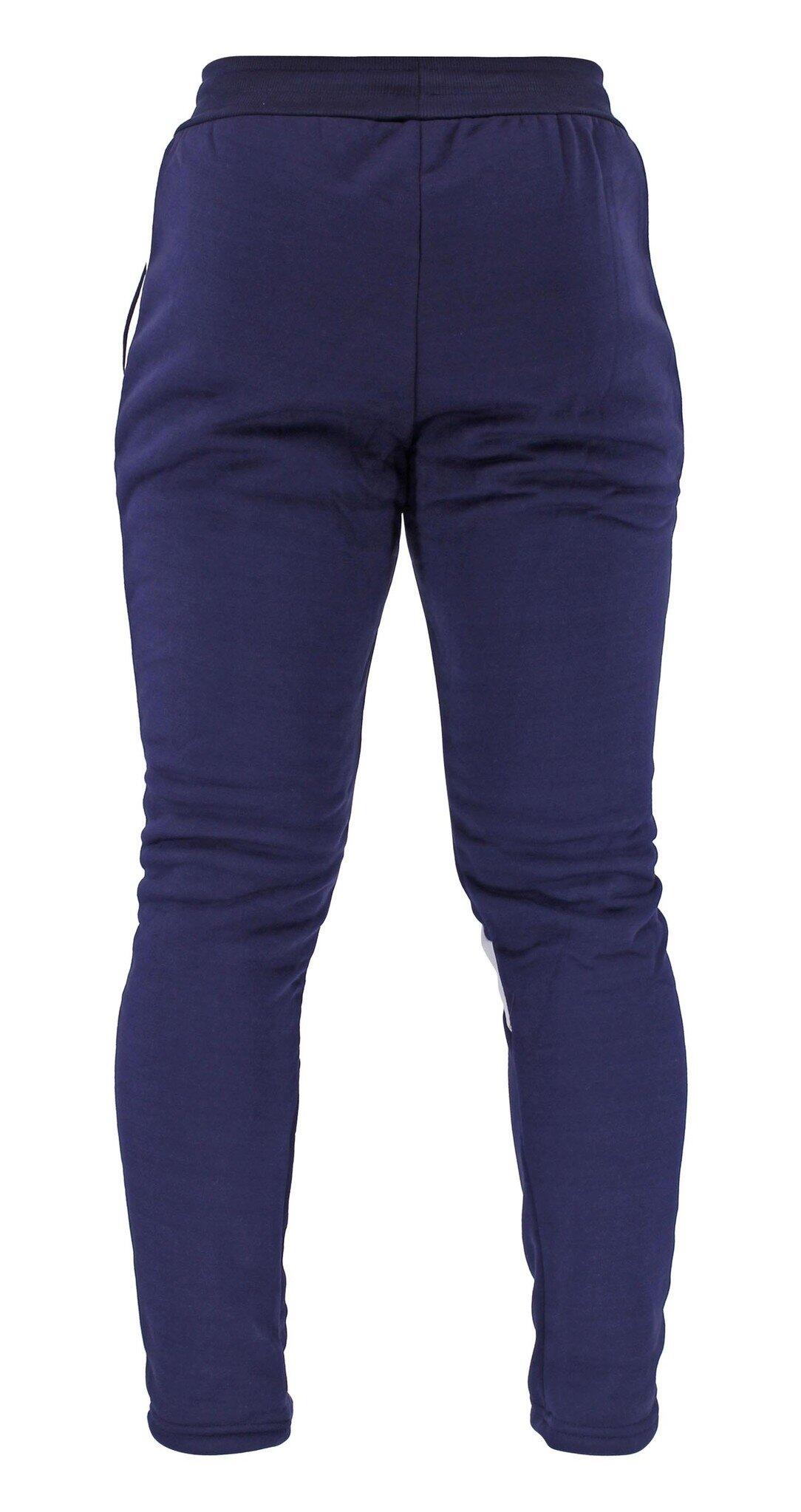 Pantalon de jogging slim en fleece marine unisexe 3/5