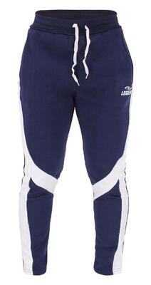 Joggingbroek navy fleece slimfit voor dames en heren