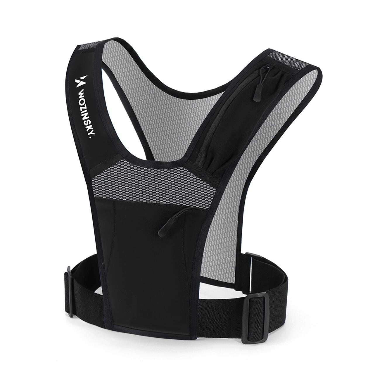 Colete de corrida refletivo Wozinsky - Preto