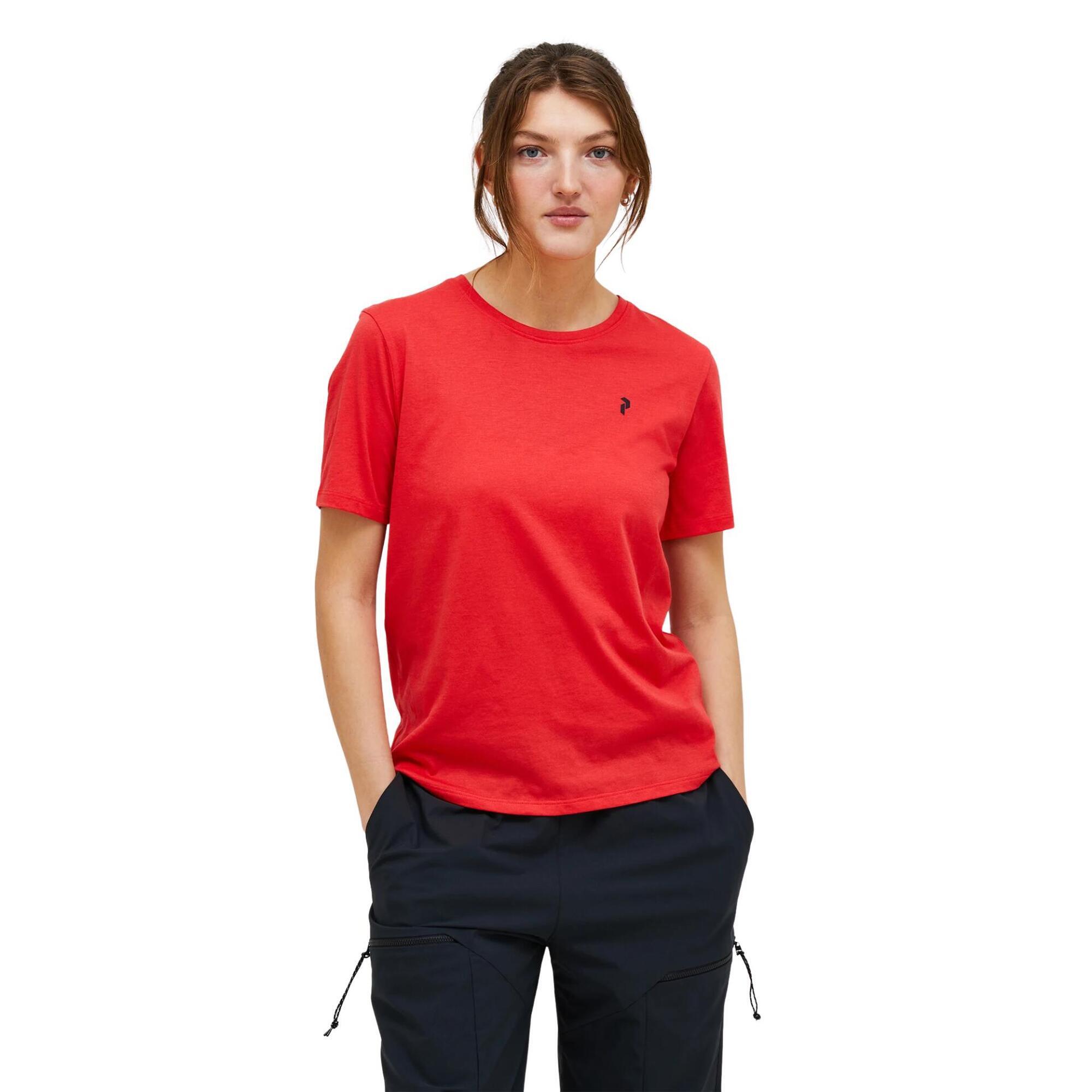 Koszulka Peak Performance damska Explore Graphic Tee czerwona - S