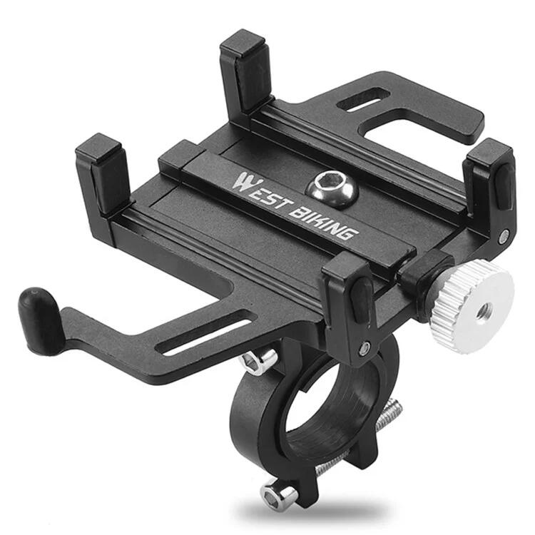 West Biking - Support De Téléphone De Guidon De Vélo En Alliage D'Aluminium - Support Smartphone - Noir - No Size - Decathlon