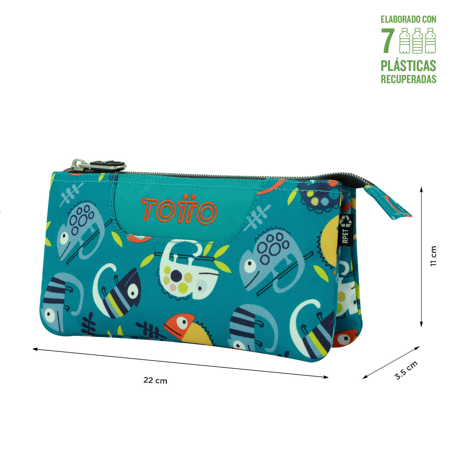 Totto Estuche escolar Tablero Egreth Poliéster reciclado 22 x 11 x 3.5 cm 2/5