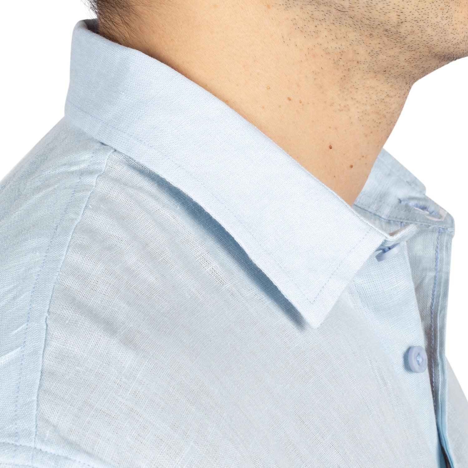 Chemise en lin natural homme 6/6