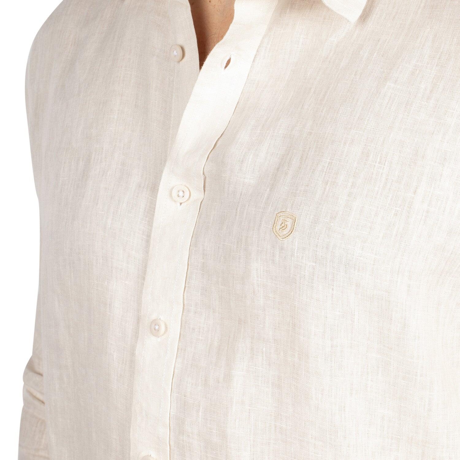 Chemise en lin natural homme 3/6