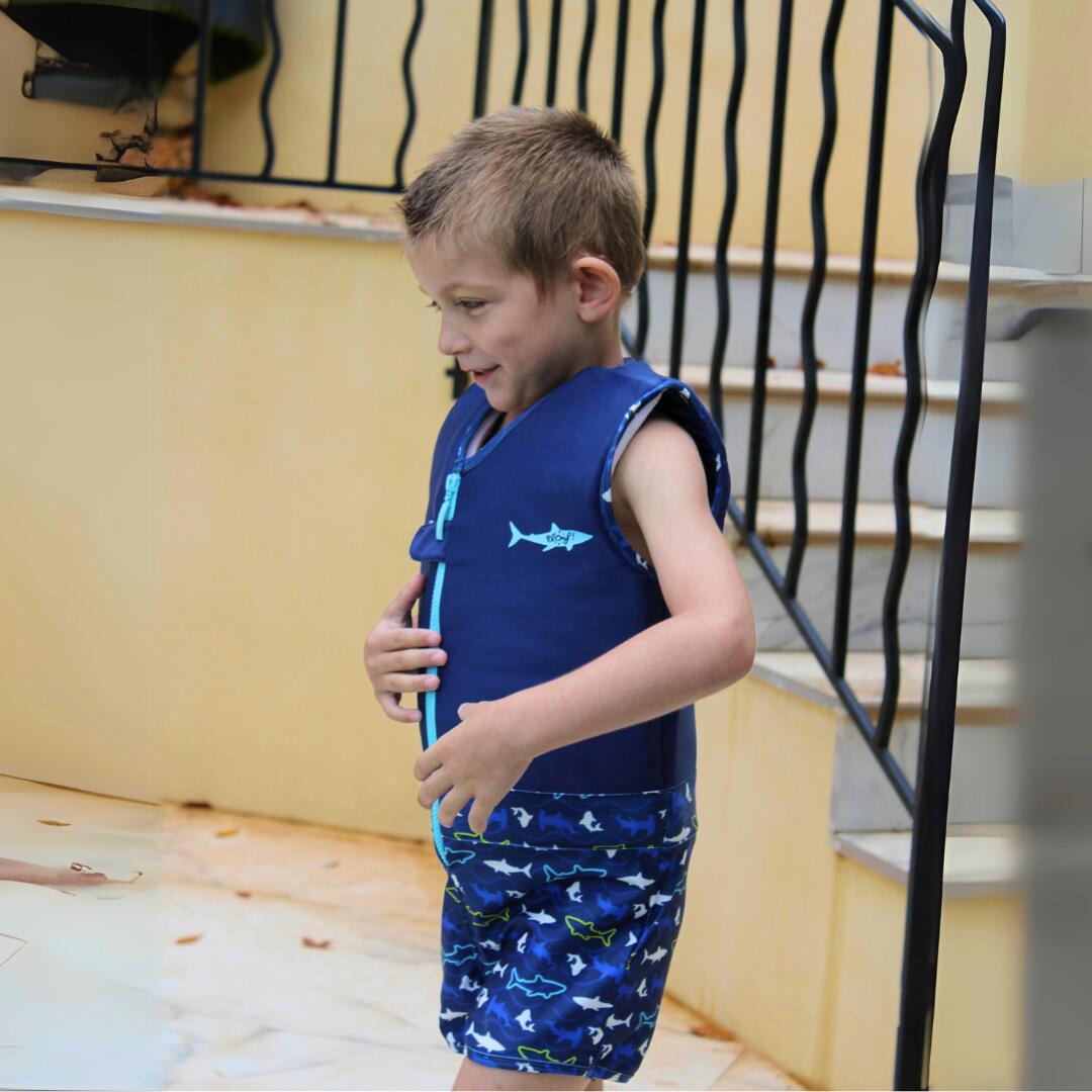 Costume da bagno galleggiante bambino: Megalodonte 2/3