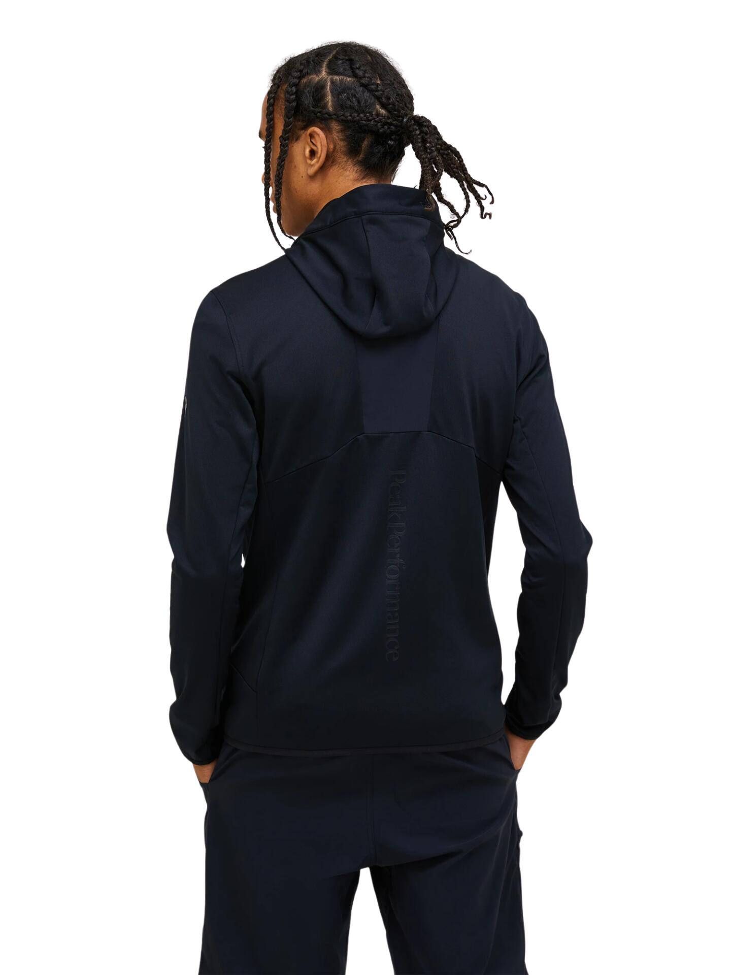 Bluza Peak Performance męska Utility Light Zip Hood czarna - S 2/6