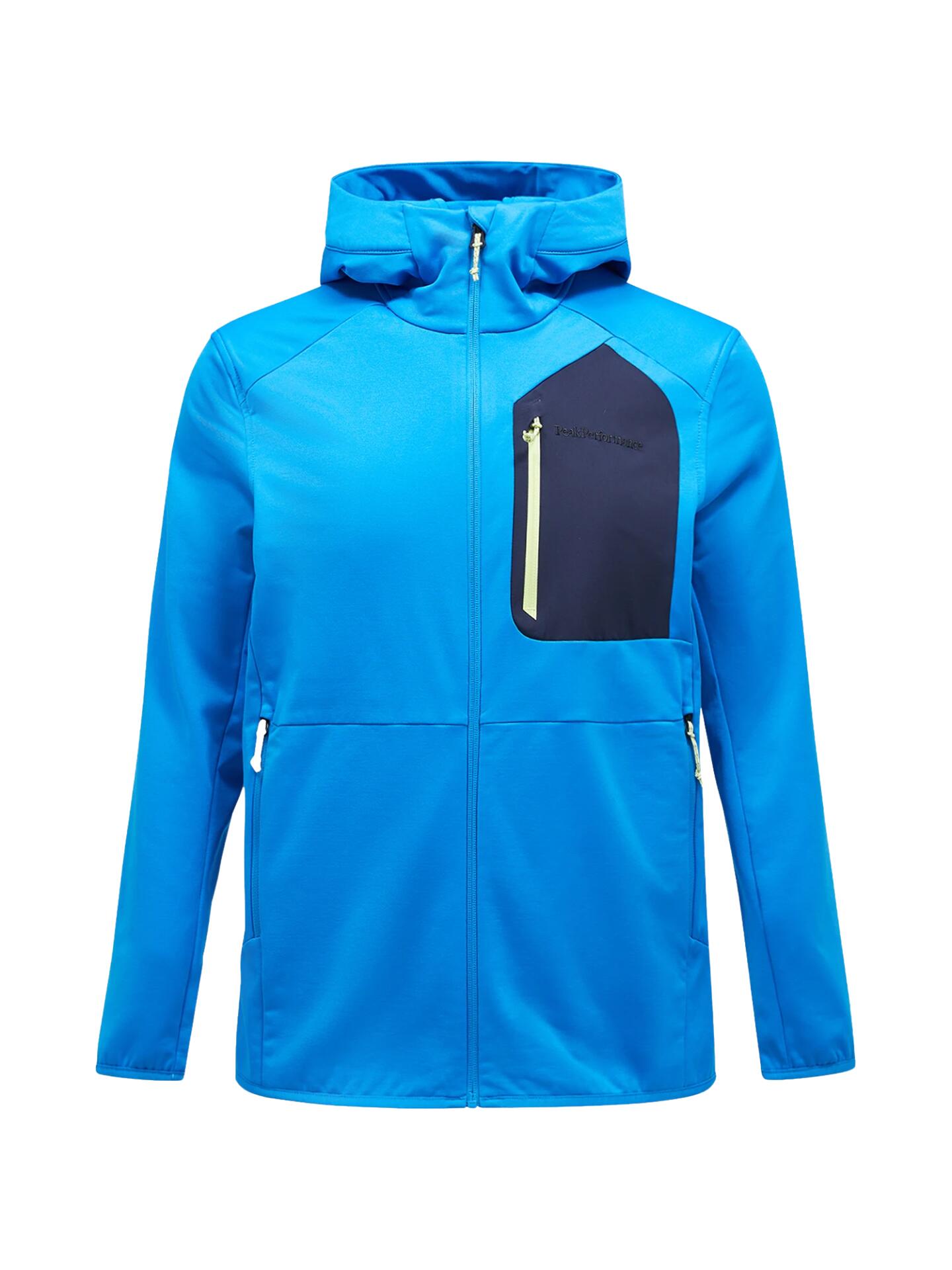 Bluza Peak Performance męska Utility Light Zip Hood niebieska - L 3/6