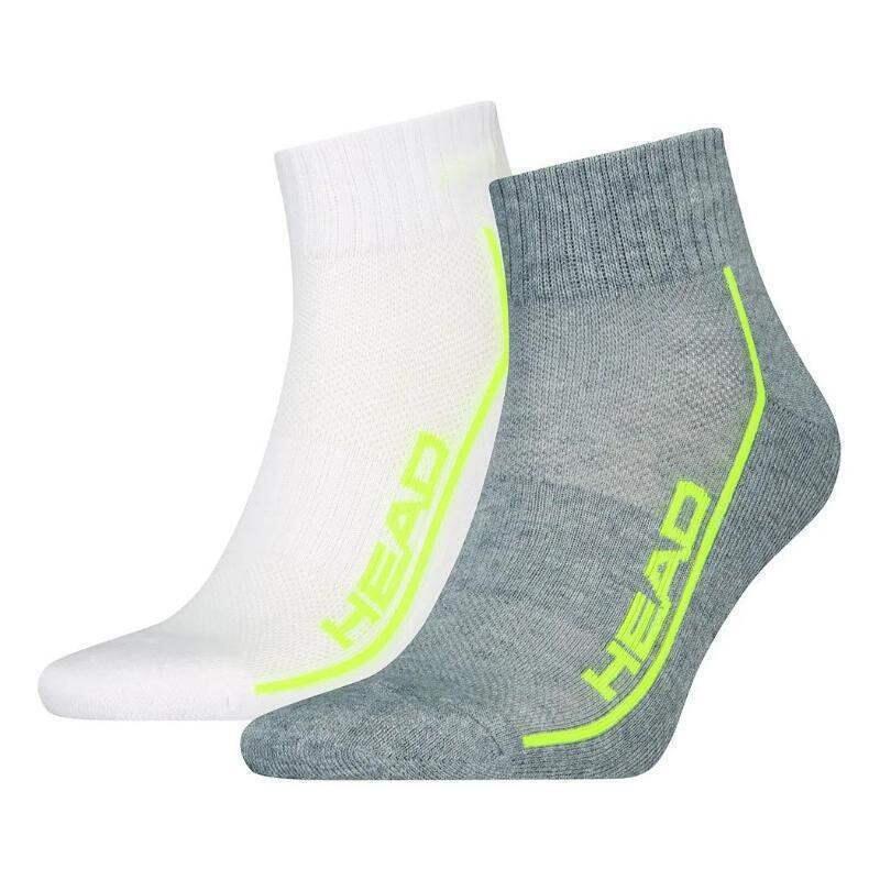 Calcetines Head Performance Quarter Blanco Gris Lima 2 Pares 1/5