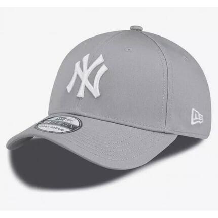 Casquette MLB New York Yankees New Era League Essential 39THIRTY Gris logo blanc