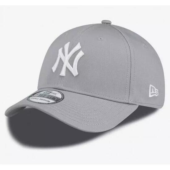 Casquette MLB New York Yankees New Era League Essential 39THIRTY Gris logo blanc