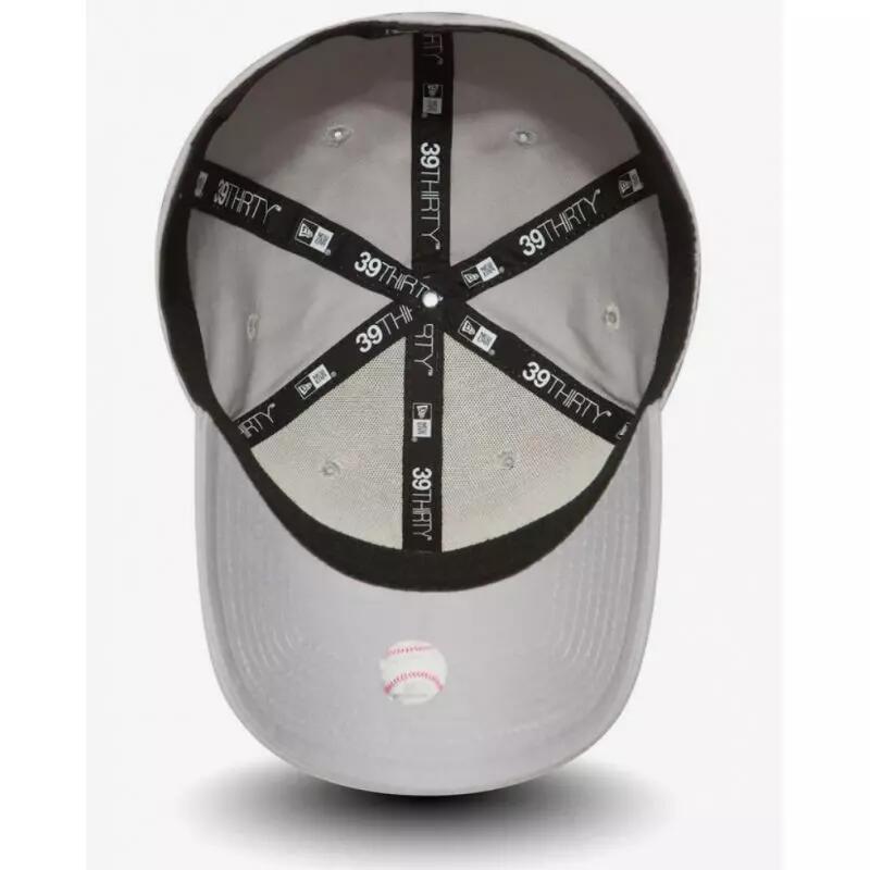 Casquette MLB New York Yankees New Era League Essential 39THIRTY Gris logo blanc 4/4