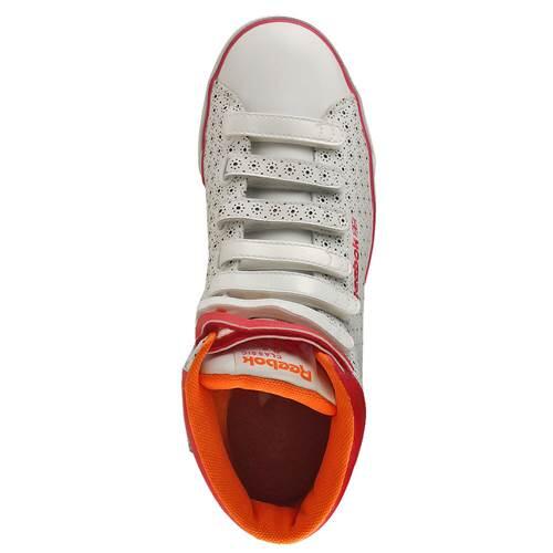 Scarpe Reebok Straptastik Mid Cuir Beige/Rosso 3/5