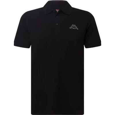 T-Shirt Kappa Polo Shirt. Schwarz. Herren