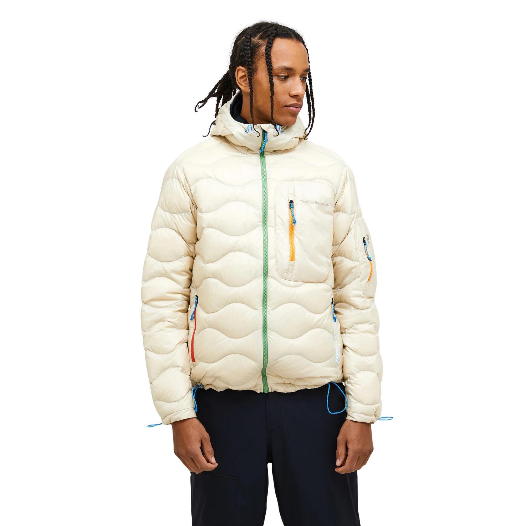 Kurtka Peak Performance puchowa męska Helium Utility Down Hood beżowa - L