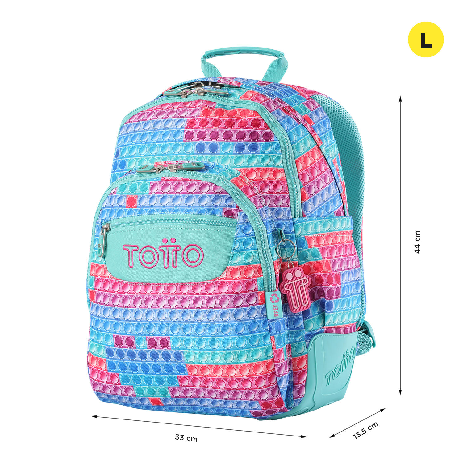 Totto Mochila escolar Crayoles Pupit Poliéster 33 x44 x13.5 cm 2/5