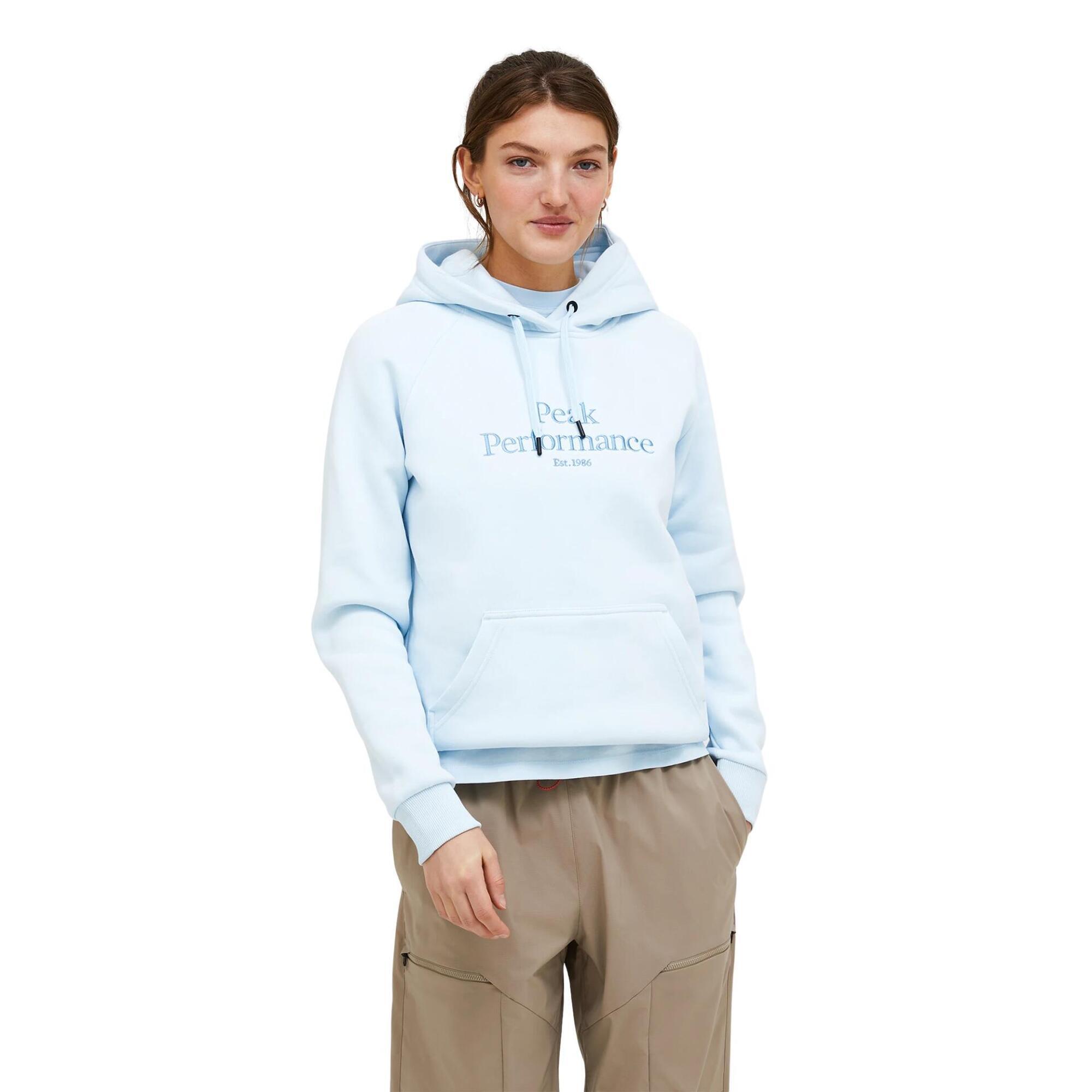 Bluza Peak Performance damska Original Hood niebieska - S