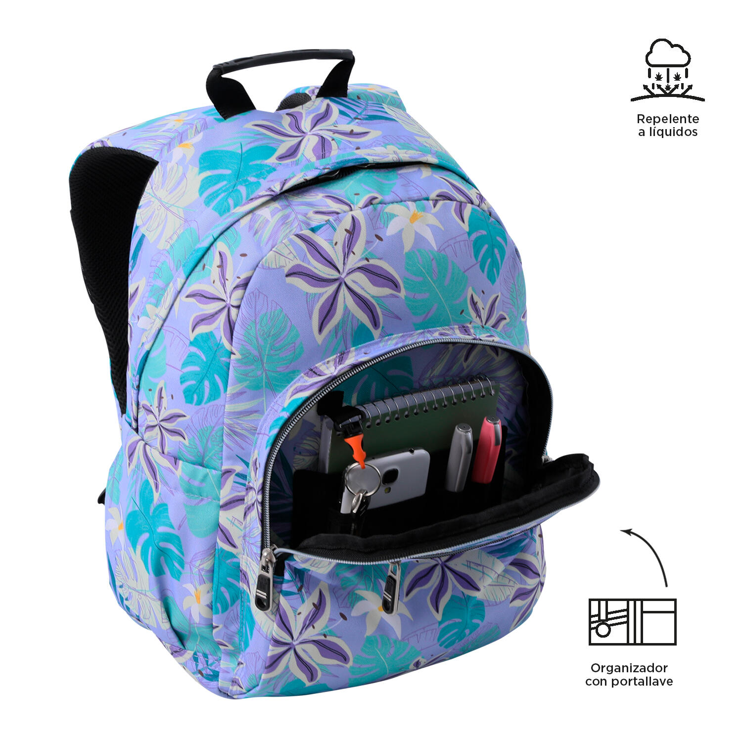 Totto  Mochila Gommas - Dragony Morado pequeño 5/5