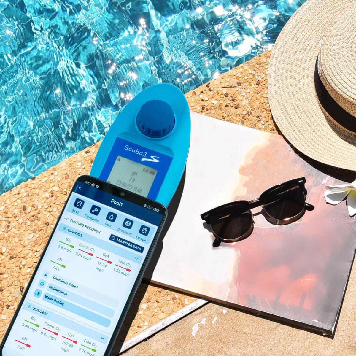 Fotómetro piscina Scuba 3S Lovibond 11 parámetros fosfatos app NFC 5/6