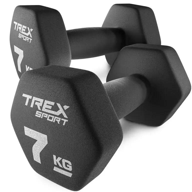 Комплект неопренови дъмбели TX-070VD 2×7 кг