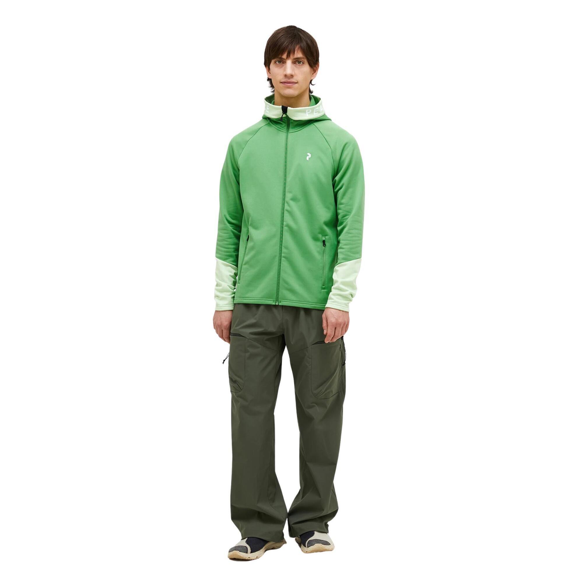 Bluza Peak Performance męska Rider Zip Hood zielona - L