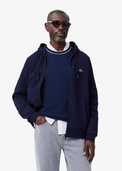 Sweat zippé à capuche Lacoste - Homme