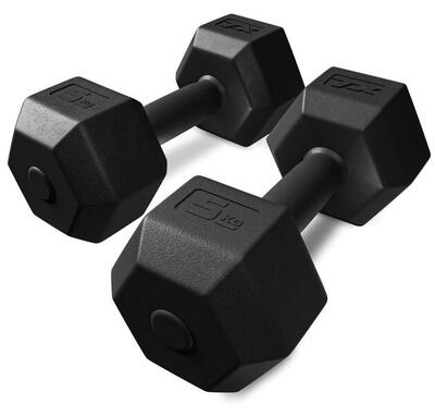 Bitumen dumbbell set trex sport tx-005cd 2×5 kg krachttraining