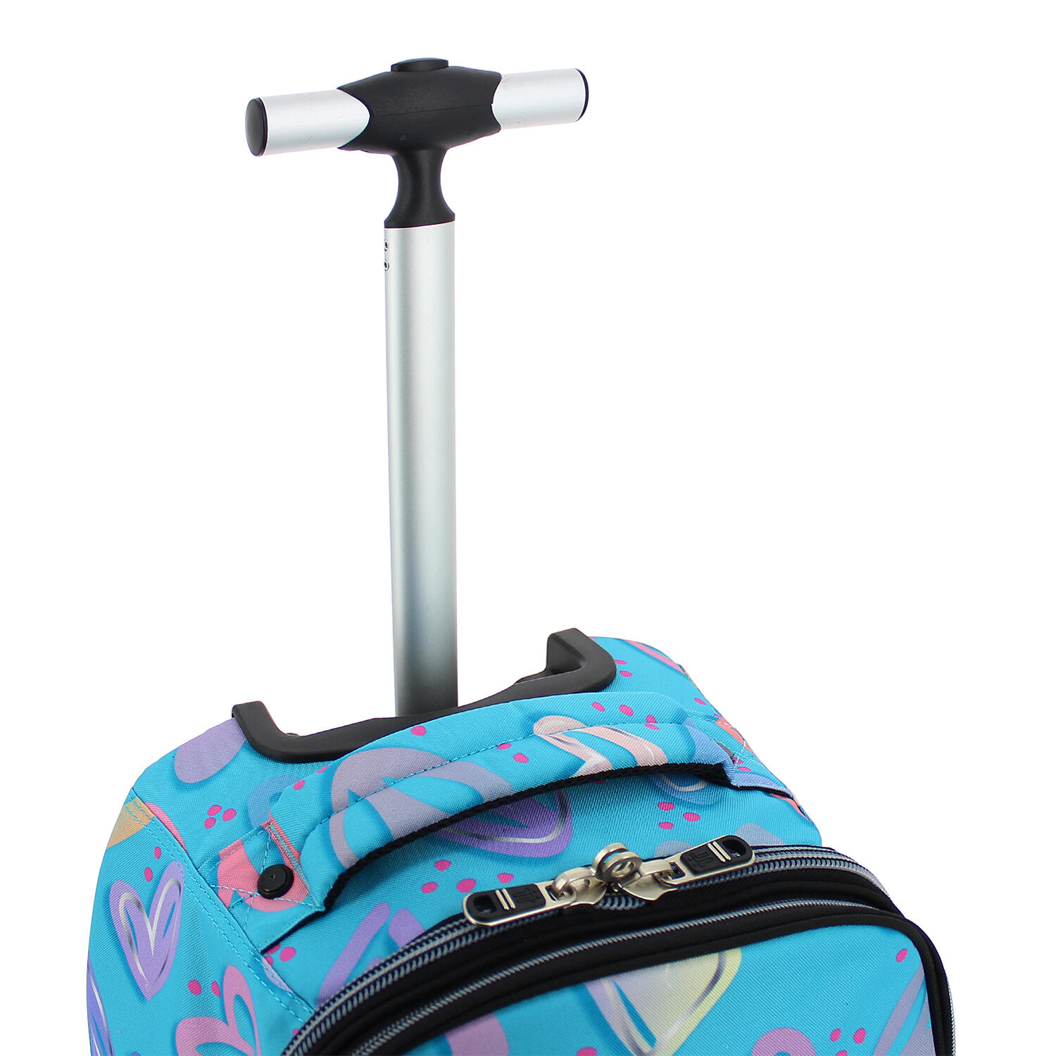 Totto Mochila escolar ruedas Papel Corazones pintados Poliéster 52 x 33 x 28 cm 5/5