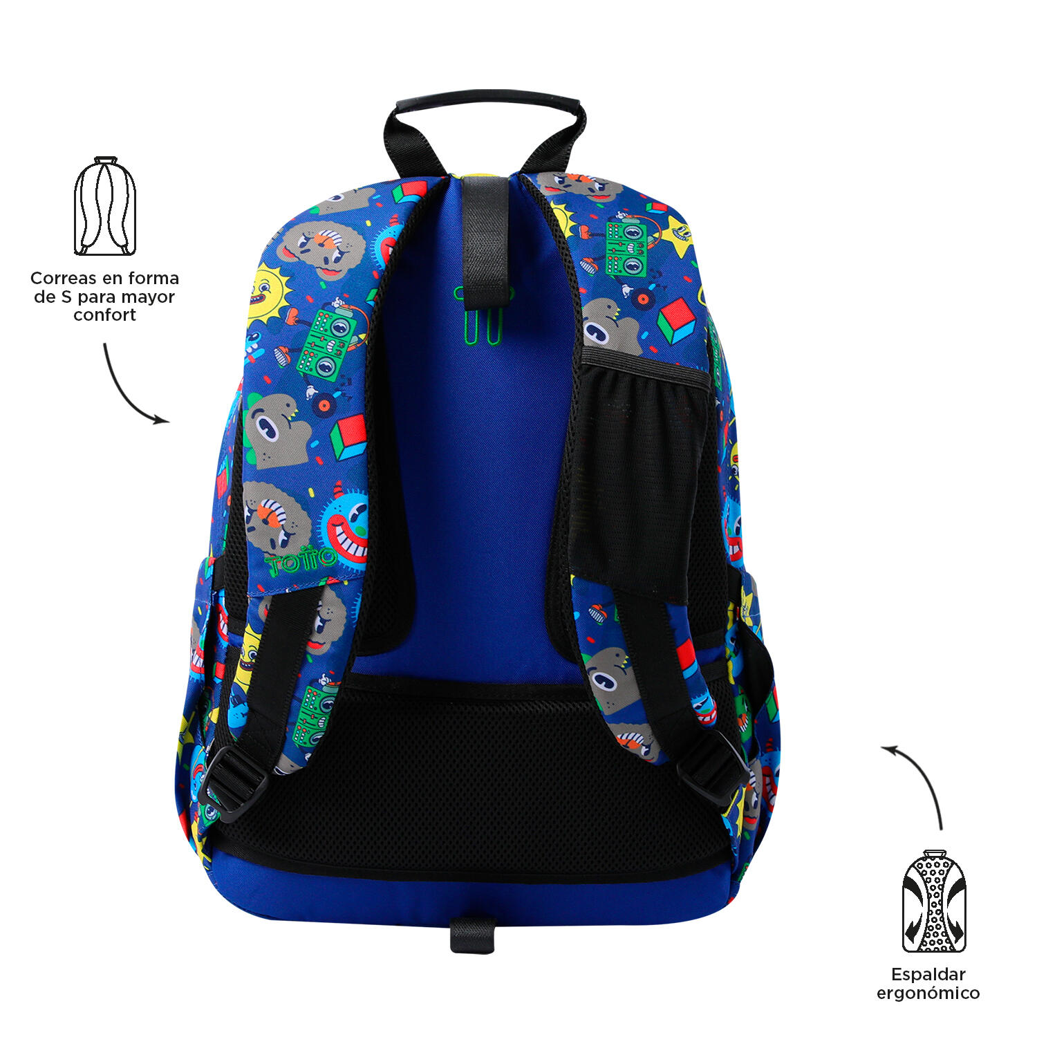 Totto Mochila escolar Acuareles Trello Poliéster reciclado 33 x 44 x 14 cm 3/5