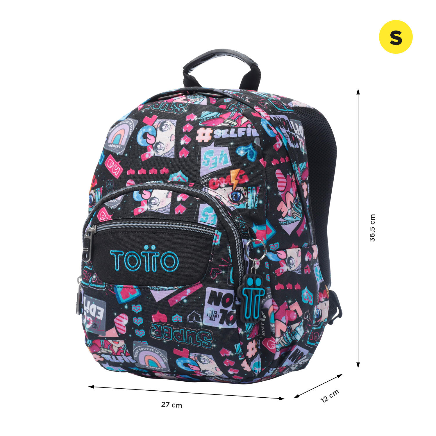 Totto Mochila escolar Tempera Misato Poliéster reciclado 27 x 36.5 x 12 cm 2/5