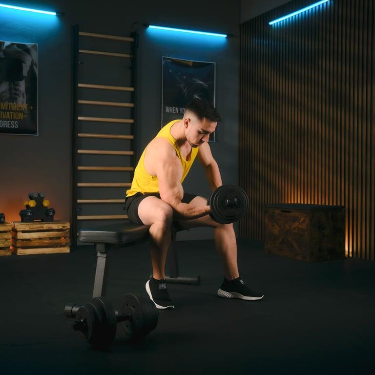 Haltères réglables Trex Sport 2×20 kg avec barre rallonge 7/7