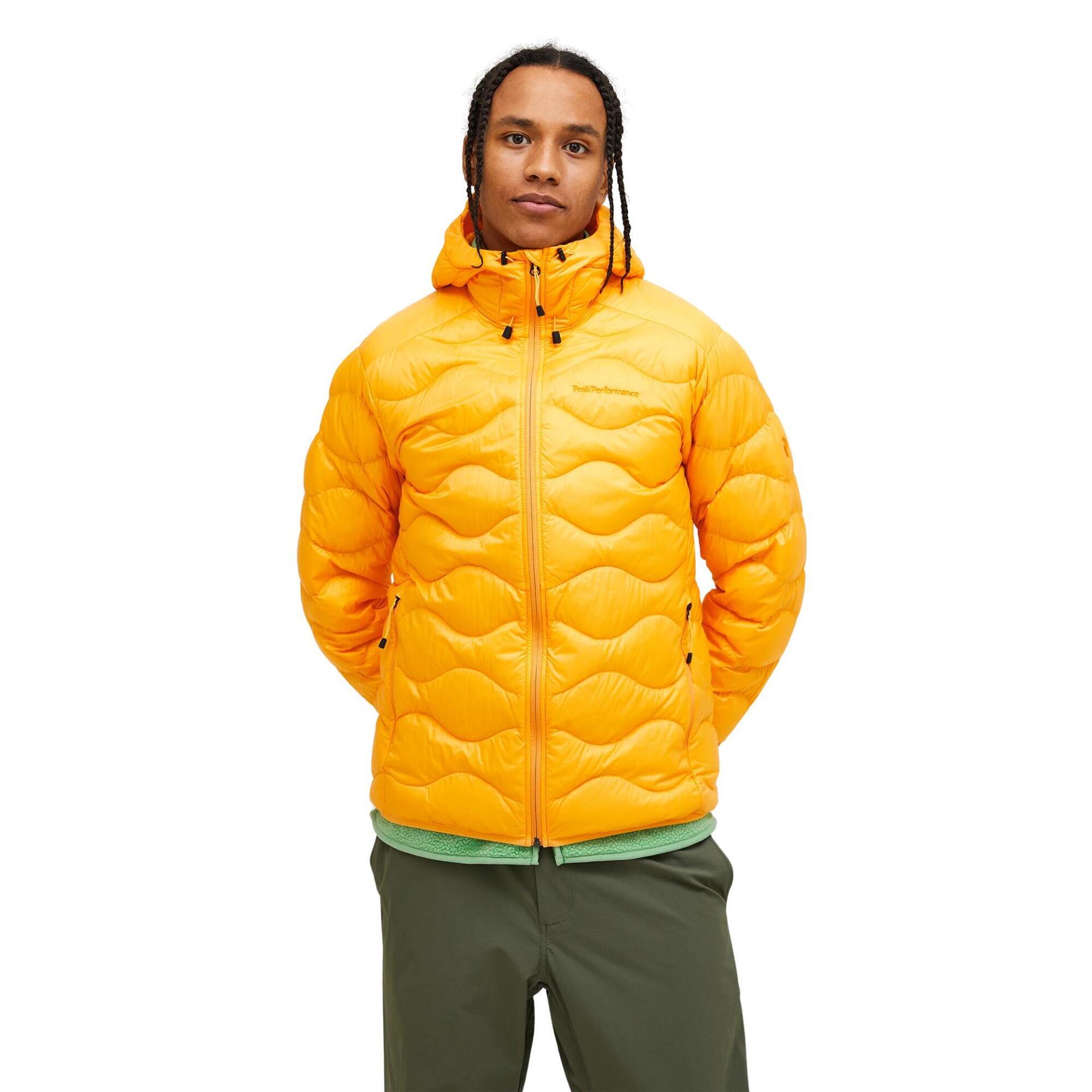 Kurtka Peak Performance puchowa męska Helium Down Hood Jacket pomarańczowa - M