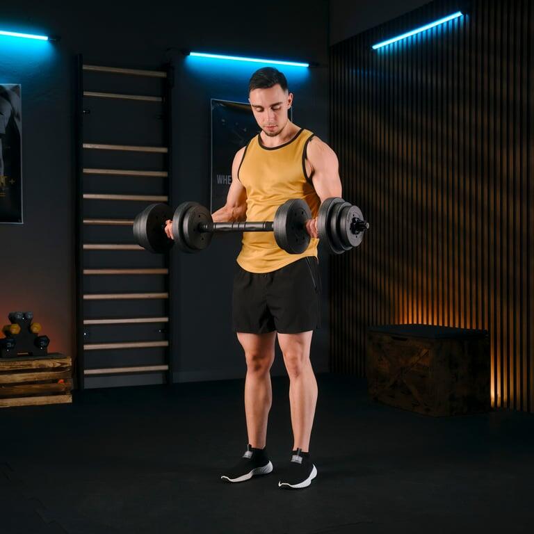 Set de mancuernas ajustables Trex Sport 2x10 kg con barra extensible 7/7