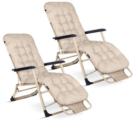 Leżak turystyczny plażowy składany z poduszką Sofotel 2 szt.